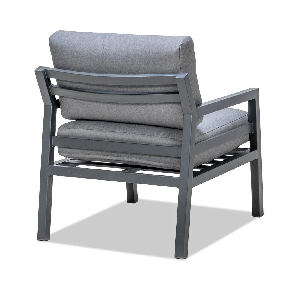 Manteray 4 Piece Outdoor Lounge Suite - Gunmetal