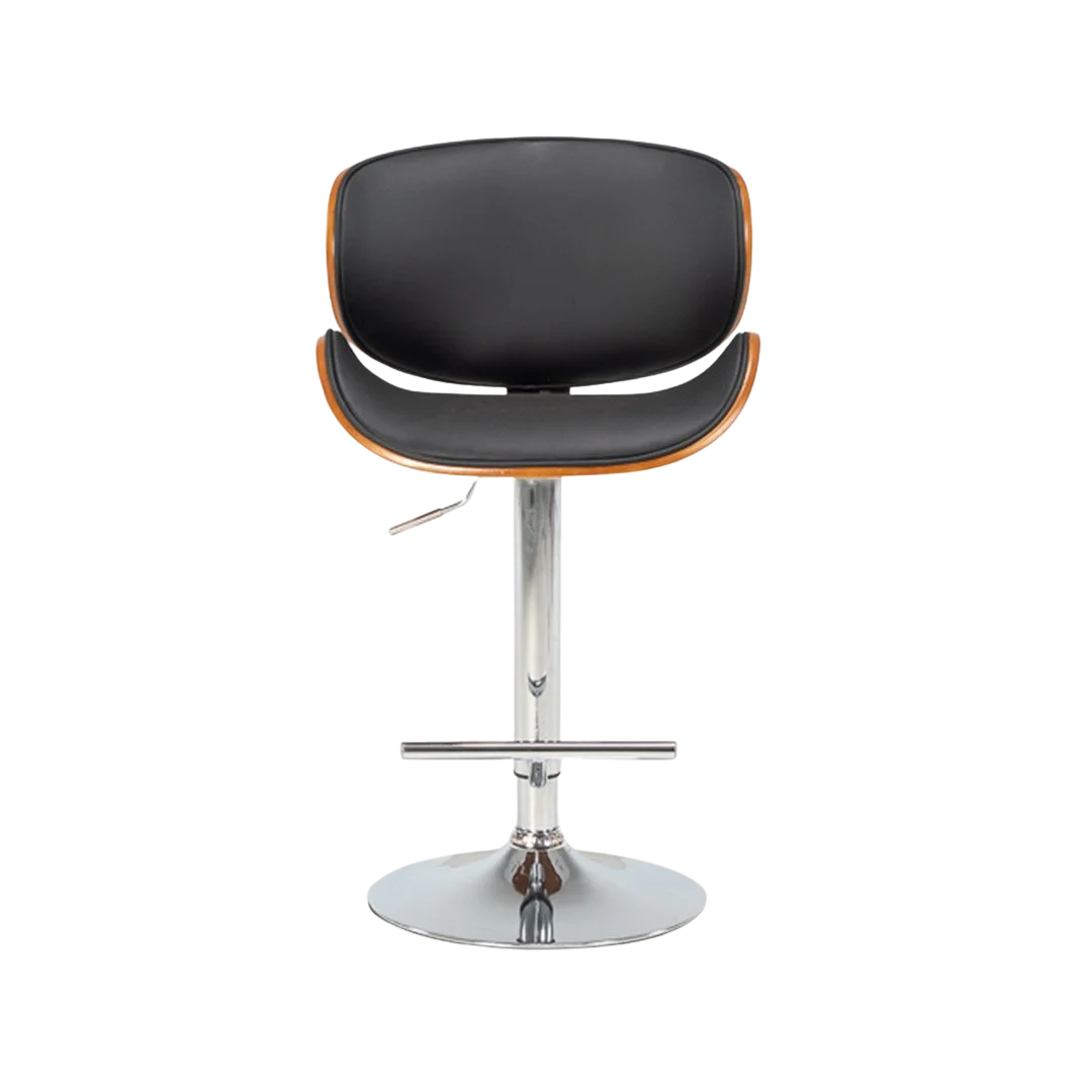 Marine Barstool - Black/Walnut