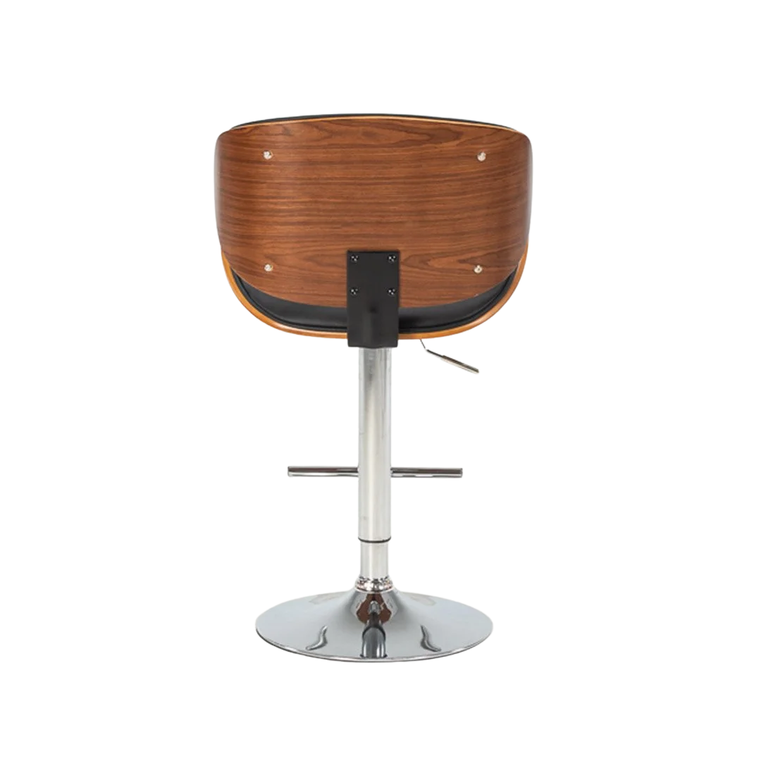 Marine Barstool - Black/Walnut