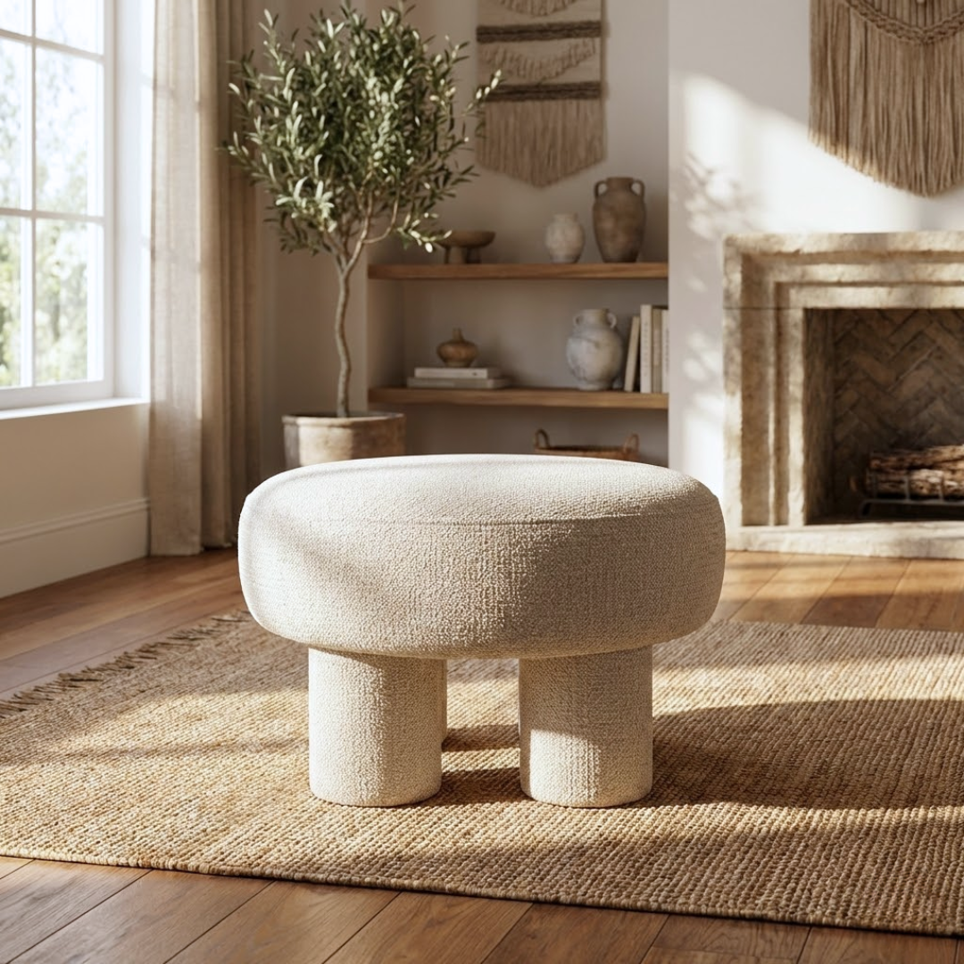 Mushroom Ottoman - Large Latte