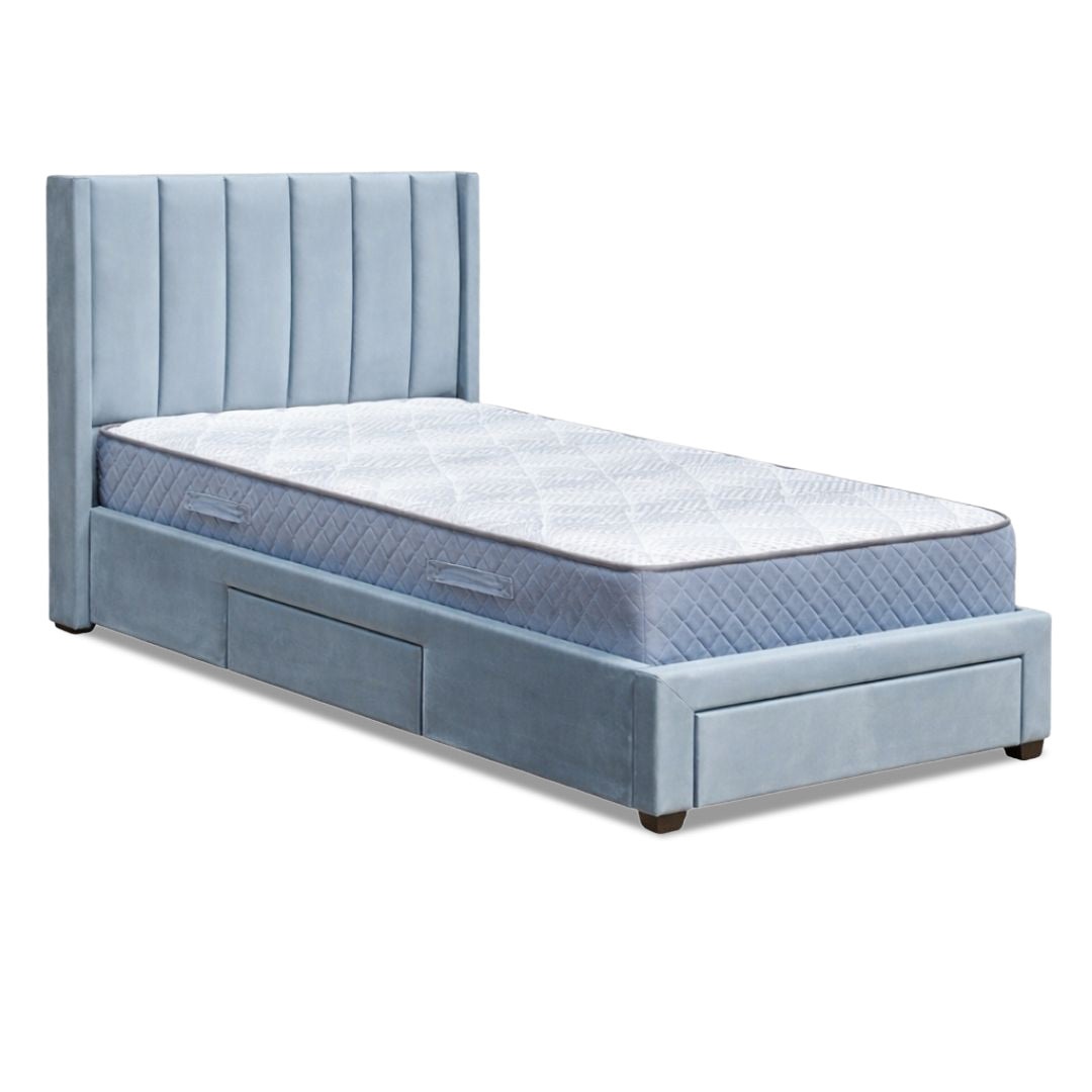 Napoli King Single Storage Bed - Crystal