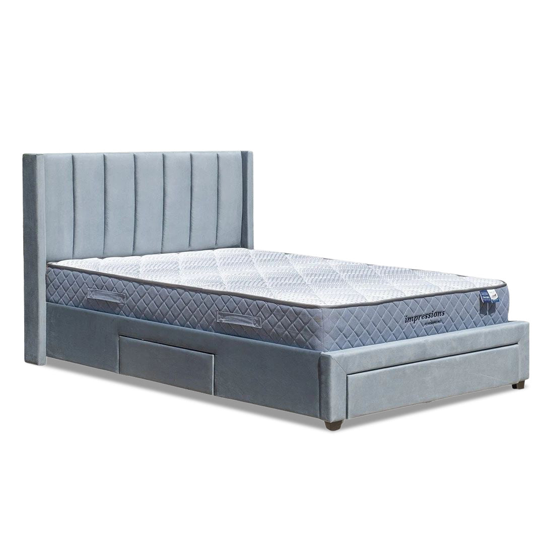 Napoli Queen Storage Bed - Crystal