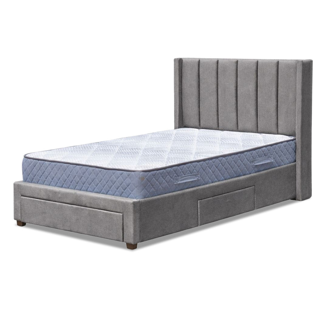 Napoli King Single Storage Bed - Storm