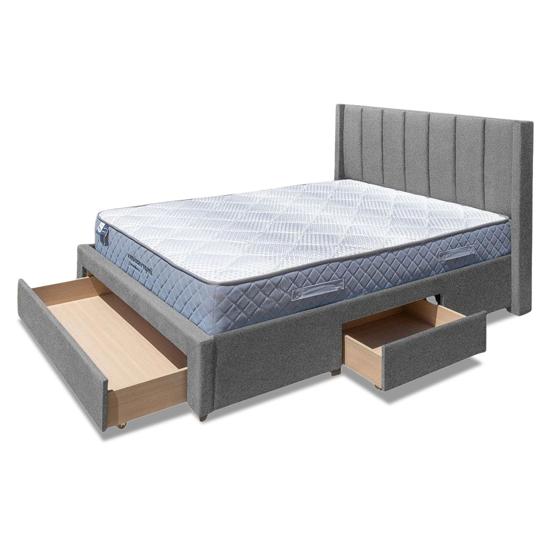 Napoli Single Storage Bed - Storm