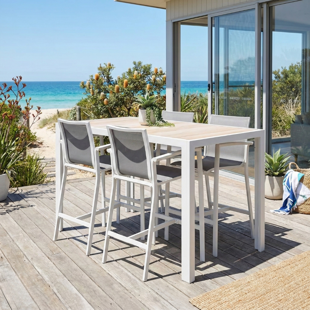 Ningaloo 5 Piece Bar Set - White
