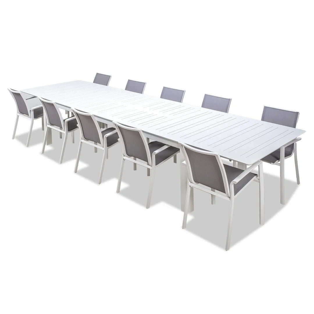 Pisa Outdoor Extension Table + 12 Santana Chairs