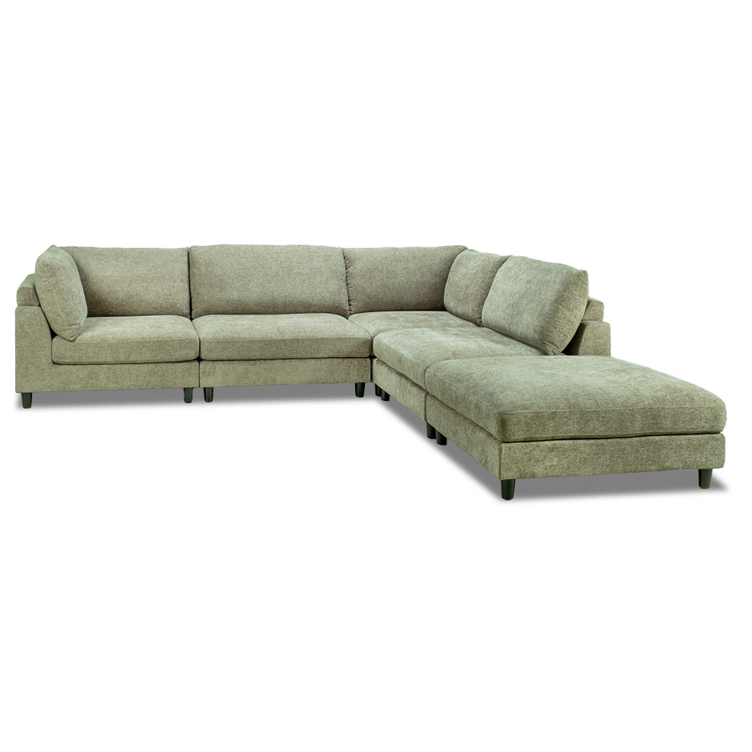 Portofino 4 Seat Modular with Ottoman - Green