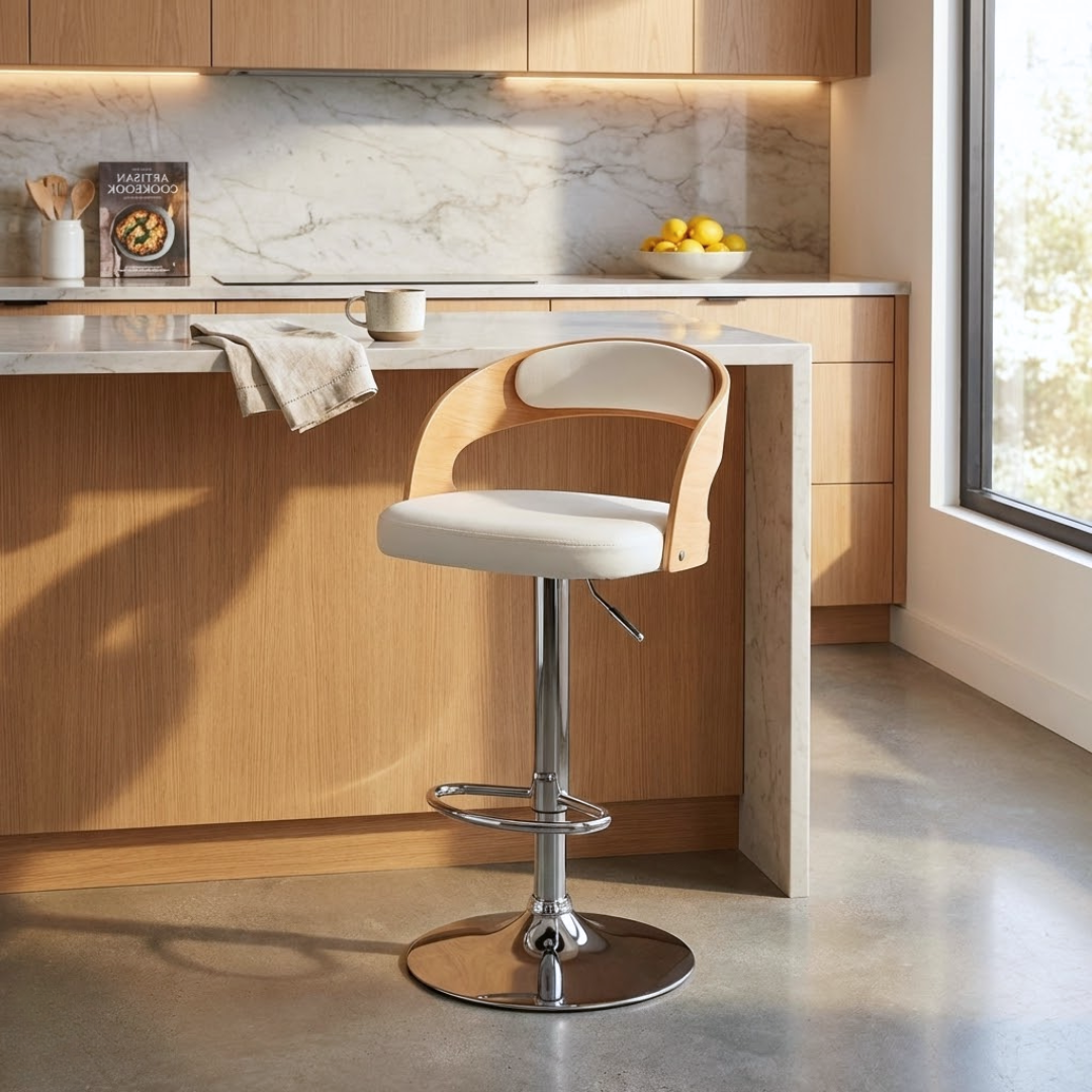 Captain Barstool (Gas Lift) White/Natural