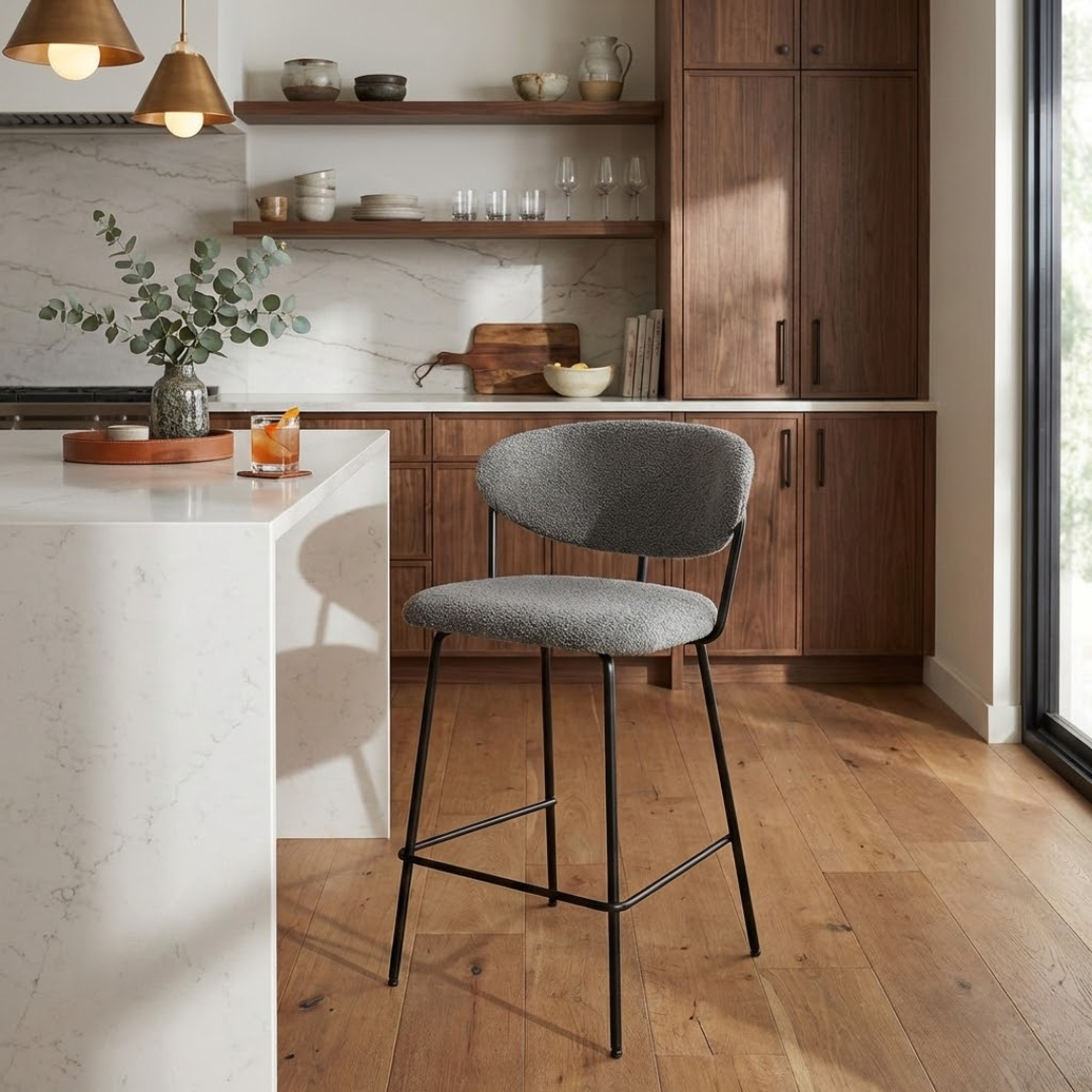 Pedro Bar Stool - Dark Grey