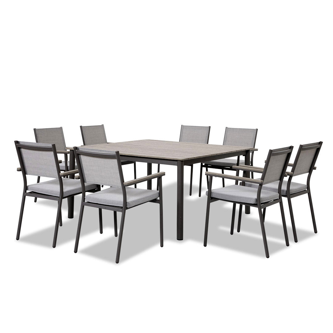Saba 9 Piece Square Outdoor Dining Suite