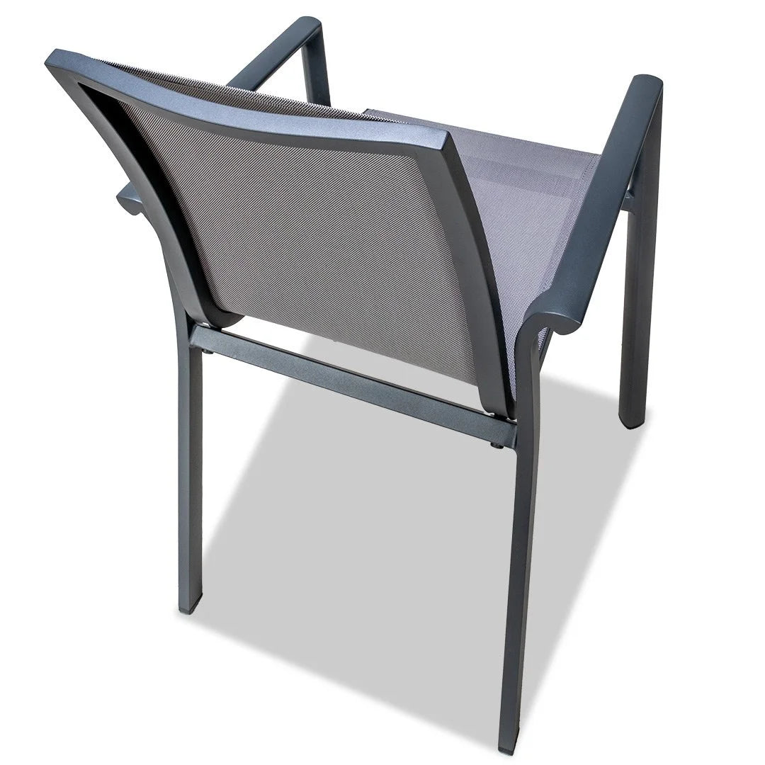 Ningaloo Ceramic 9 Piece Dining Suite - Gunmetal