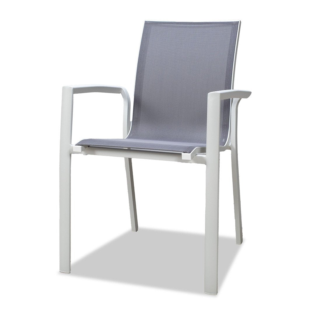 Ningaloo Ceramic 7 Piece Dining Suite - White