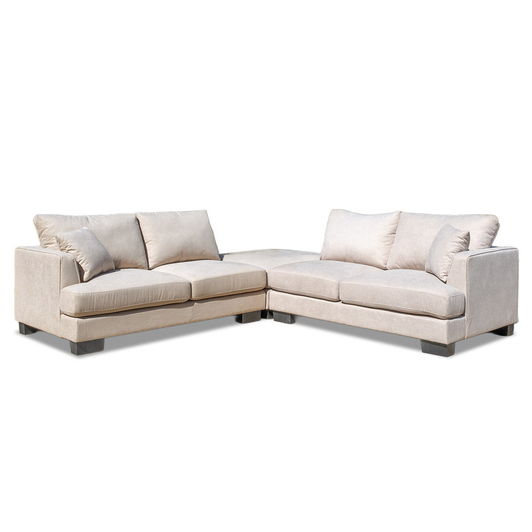 Santos Large 4 Seater + Ottoman - Latte