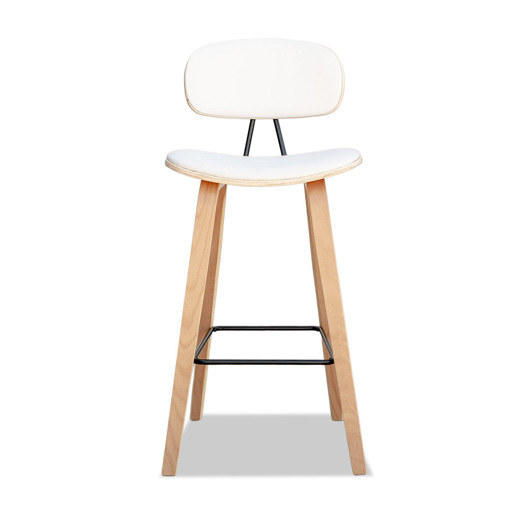 Sleek Barstool (4 leg) Natural White