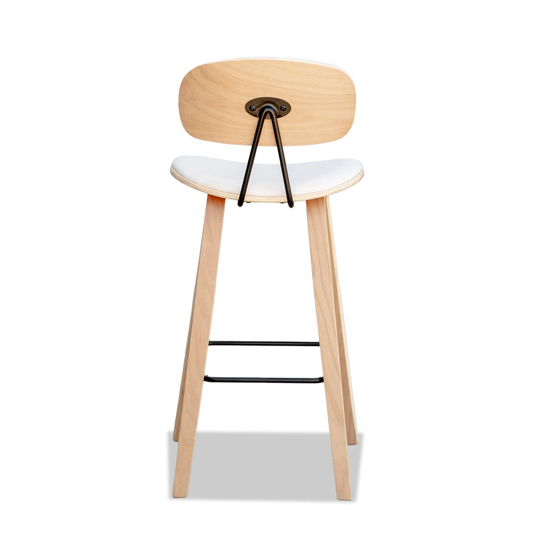 Sleek Barstool (4 leg) Natural White