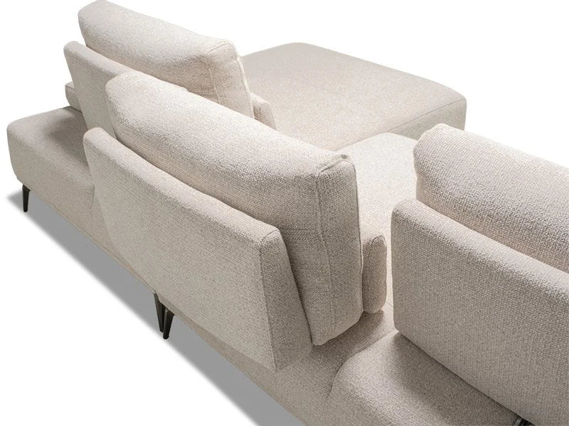 Solar 3 Seater Chaise - Latte