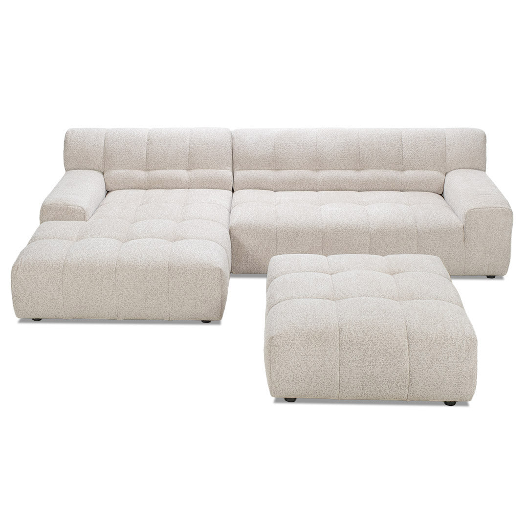 Stellar 2.5 Seat with Chaise - Cobblestone