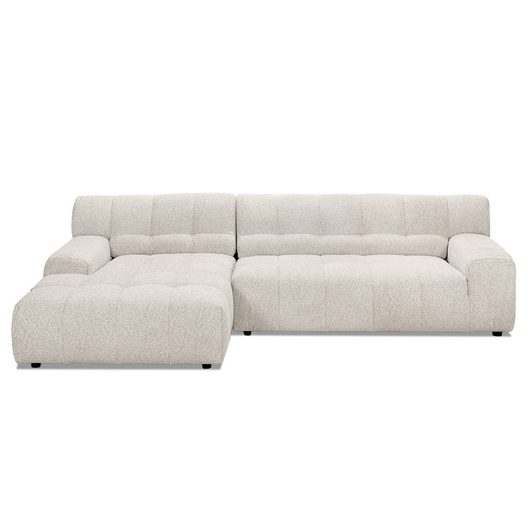 Stellar 2.5 Seat with Chaise - Cobblestone