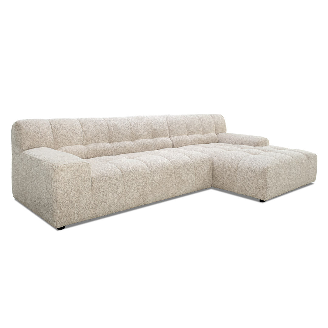Stellar 2.5 Seat with Chaise - Cobblestone