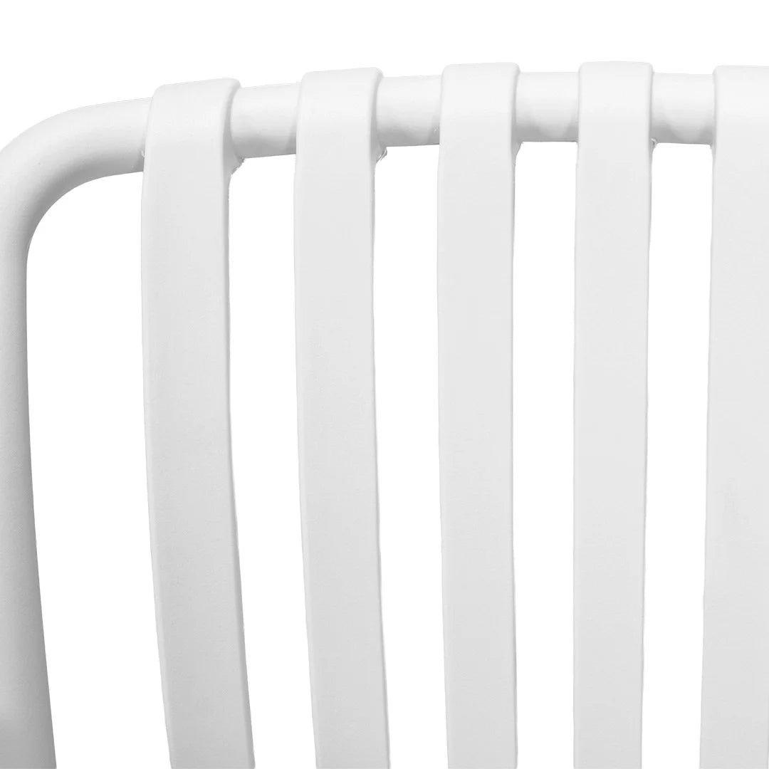 Surf Armless Outdoor Dining Chair - White