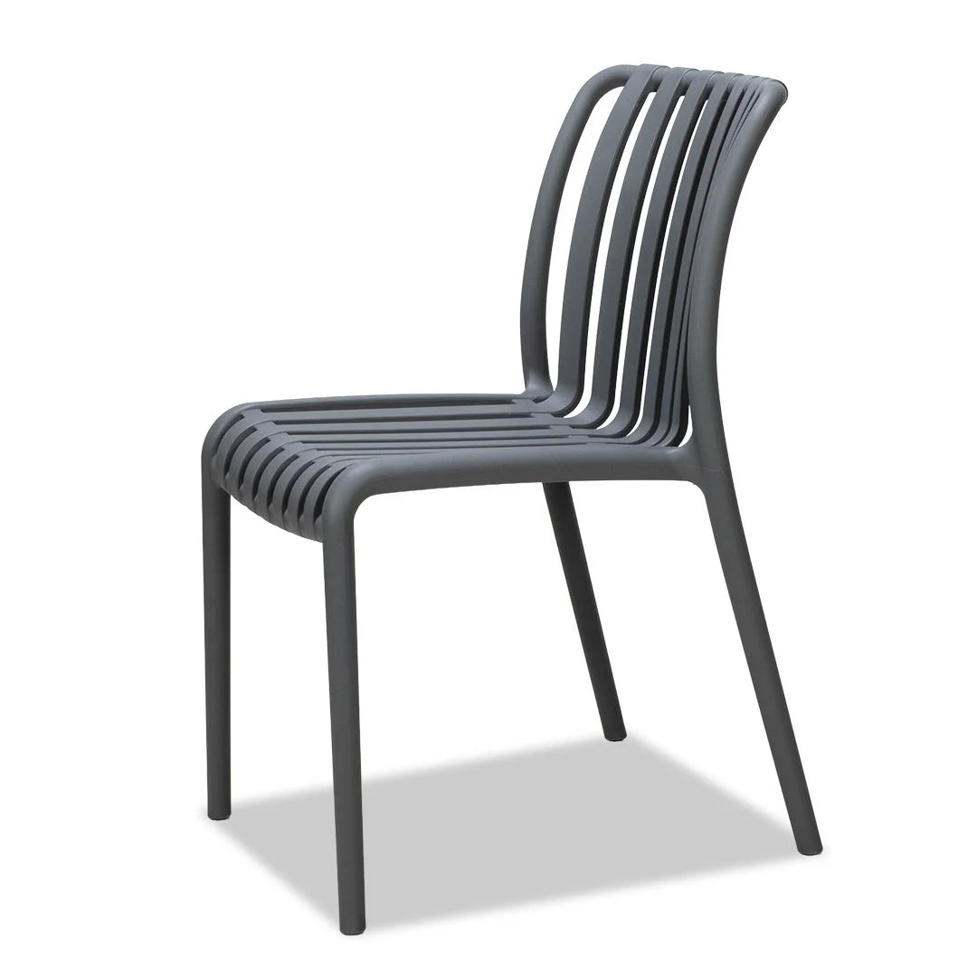 Surf Armless Outdoor Dining Chair - Grey