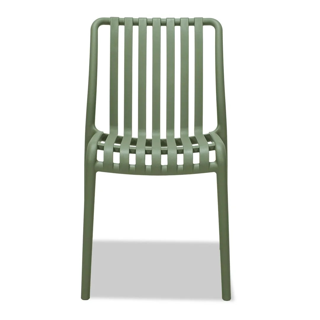 Surf Armless Outdoor Dining Chair - Green