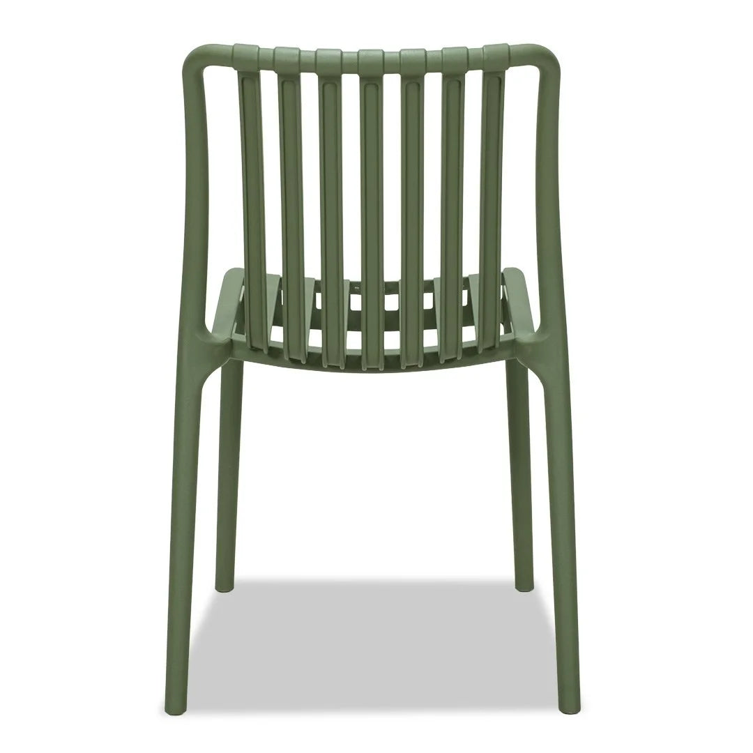 Surf Armless Outdoor Dining Chair - Green