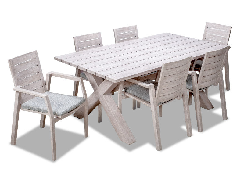 Tuscan 1.8m Outdoor Table + 6 Chairs