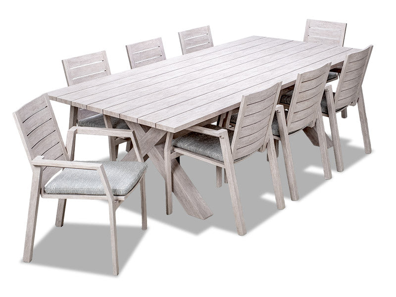 Tuscan 2.4m Outdoor Table + 8 Chairs