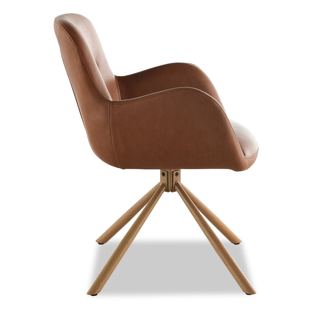 Amber Dining Chair - Brown (Light Leg)