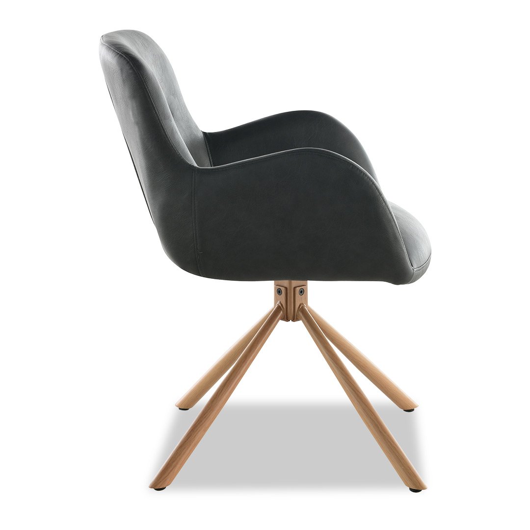 Amber Dining Chair - Dark Grey (Light Leg)