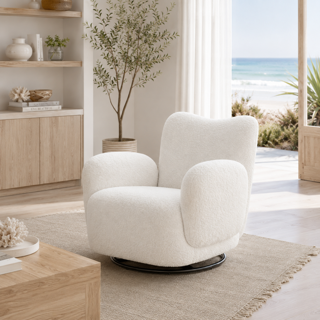 Aurora Swivel Chair - Cream