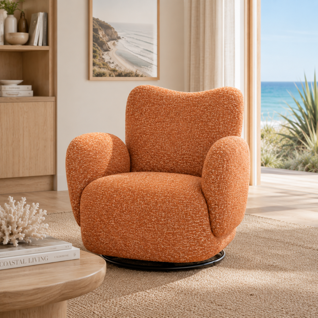 Aurora Swivel Chair - Terracotta