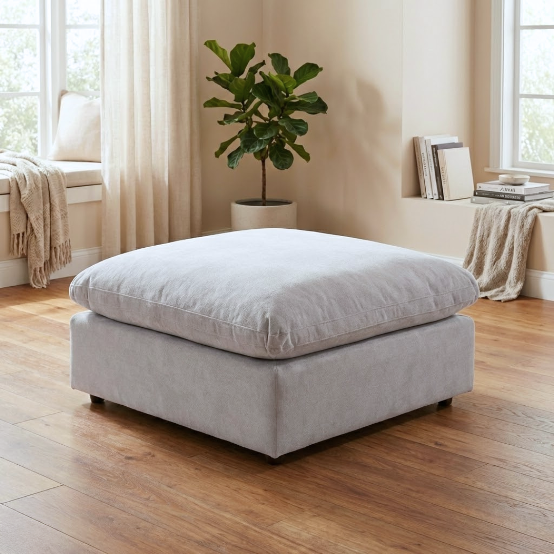 Catalina Ottoman - Light grey