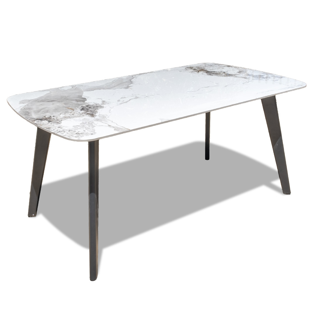 Hannah Dining Table - White Ceramic