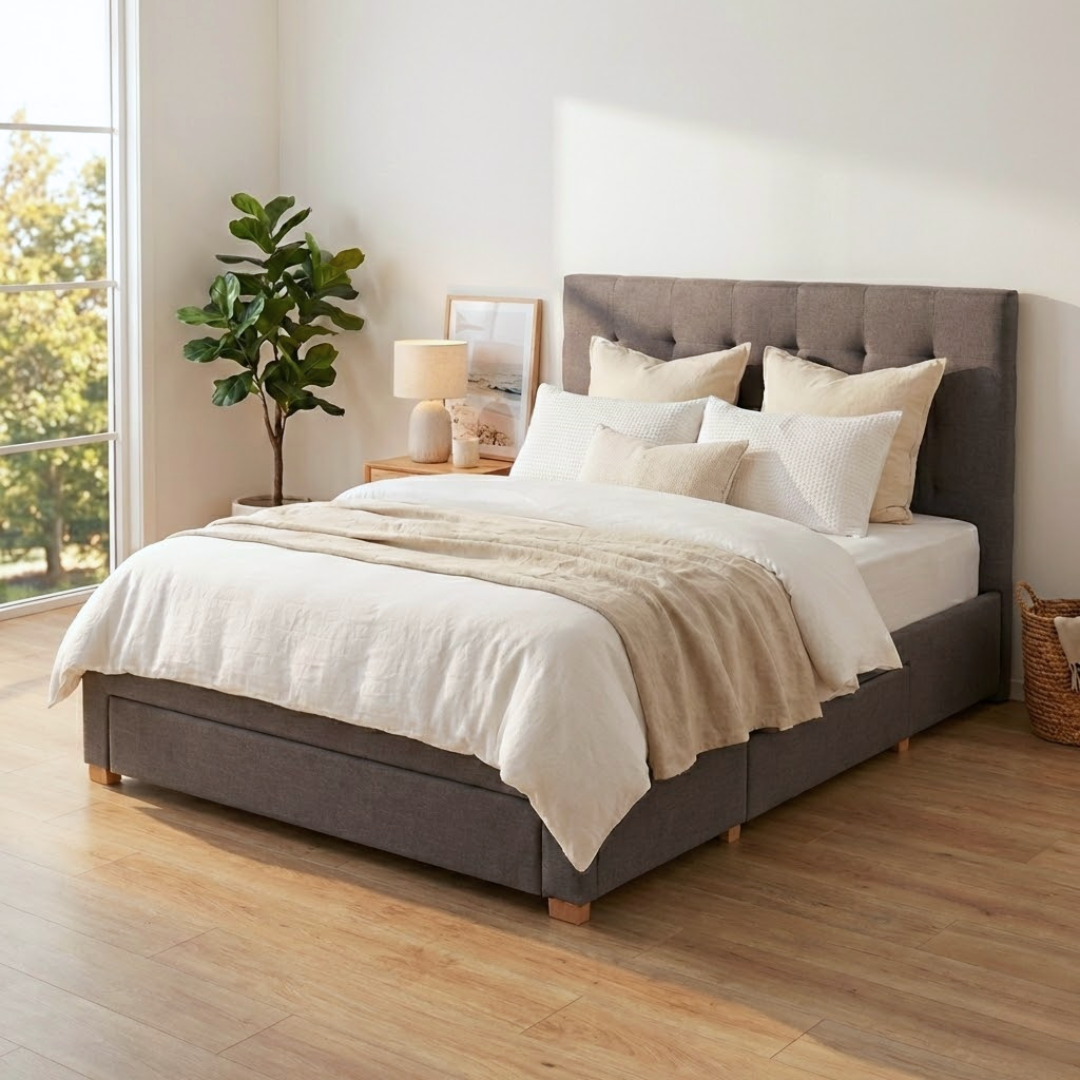 Neo Queen Storage Bed - Dark Grey